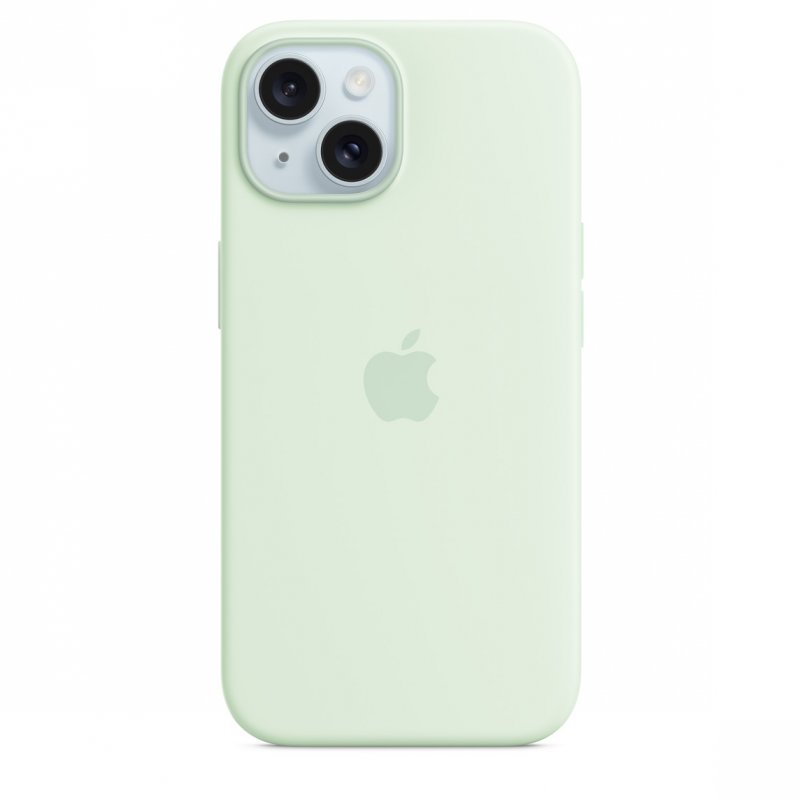 iPhone 15 Silicone Case with MS - Soft Mint - obrázek produktu