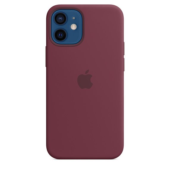 iPhone 12 mini Silicone Case with MagSafe Plum - obrázek produktu