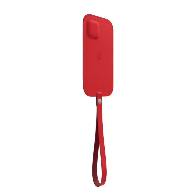 iPhone 12 mini Leather Sleeve wth MagSafe RED - obrázek č. 1