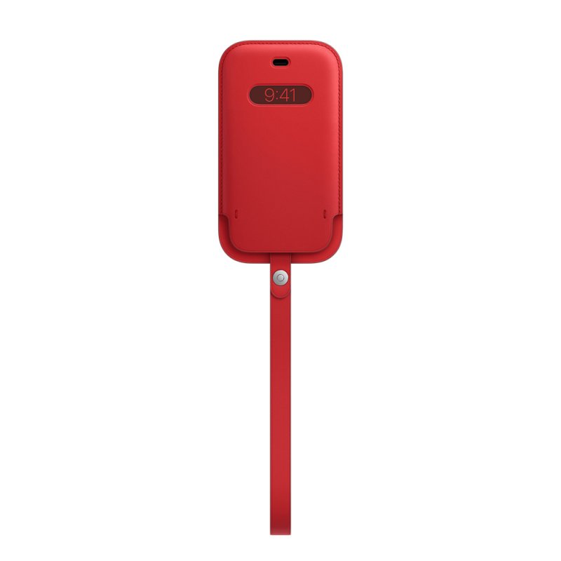 iPhone 12|12Pro Leather Sleeve wth MagSafe RED - obrázek produktu