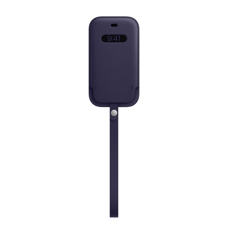 iPhone 12 mini Leather Sleeve wth MagSafe D.Violet - obrázek produktu