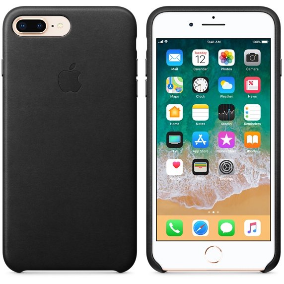 iPhone 8 Plus /  7 Plus Leather Case - Black - obrázek produktu