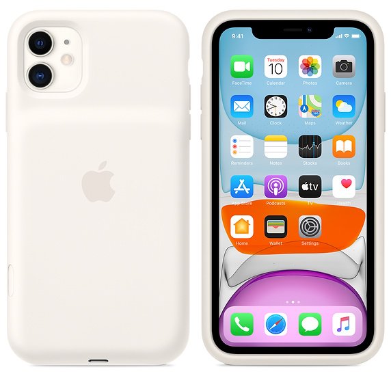 iPhone 11 Sm. Battery Case - WL Charging - White - obrázek č. 2