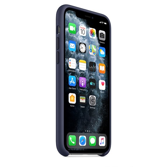 iPhone 11 Pro Silicone Case - Midnight Blue - obrázek č. 1