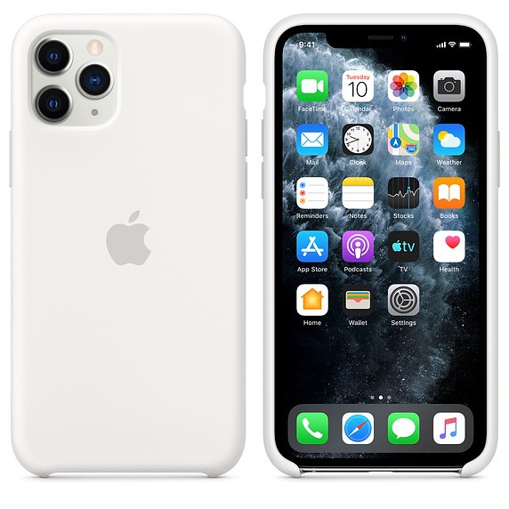 iPhone 11 Pro Max Silicone Case - White - obrázek č. 2