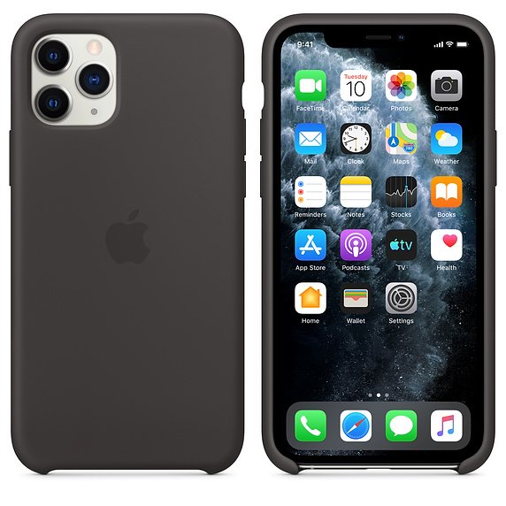 iPhone 11 Pro Max Silicone Case - Black - obrázek č. 2