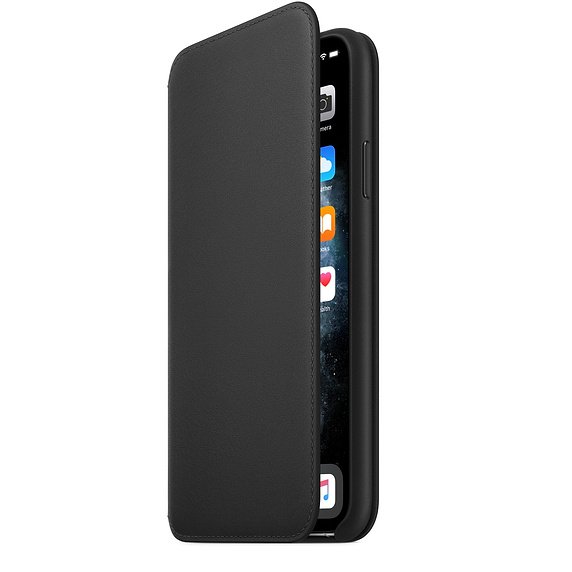 iPhone 11 Pro Max Leather Folio - Black - obrázek produktu