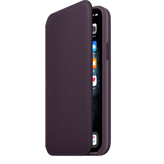 iPhone 11 Pro Max Leather Folio - Aubergine - obrázek produktu