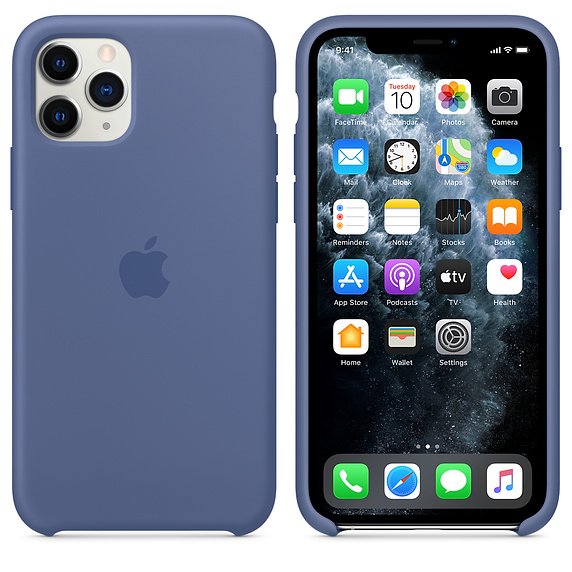 iPhone 11 Pro Silicone Case - Linen Blue - obrázek č. 1