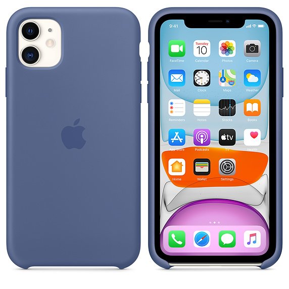 iPhone 11 Silicone Case - Linen Blue - obrázek č. 1