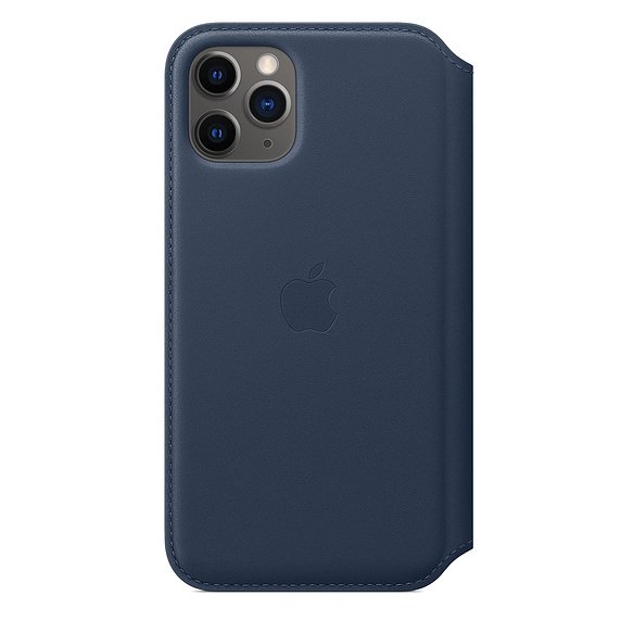 iPhone 11 Pro Leather Folio - Deep Sea Blue - obrázek č. 1