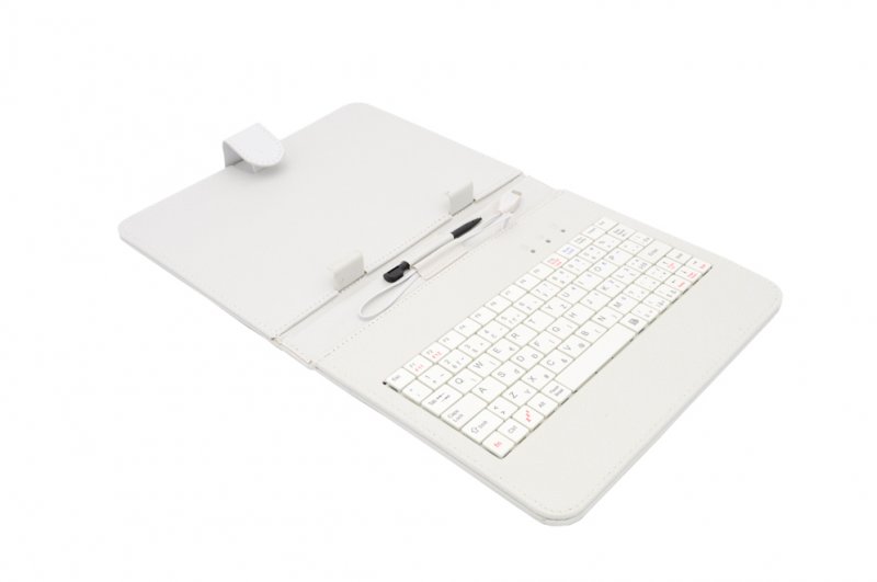 AAIREN AiTab Leather Case 2 with USB Keyboard 8" WHITE (CZ/ SK/ DE/ UK/ US.. layout) - obrázek produktu
