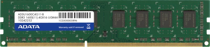4GB DDR3 1600MHz ADATA CL11 single tray - obrázek produktu