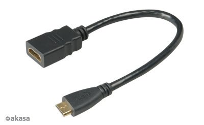 AKASA - HDMI na mini HDMI adaptér - 25 cm - obrázek produktu