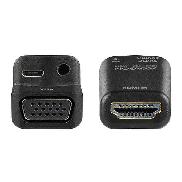 AXAGON RVH-VGAM, HDMI -> VGA MINI redukce /  adaptér, FullHD, audio výstup, micro USB nap. konektor - obrázek č. 2