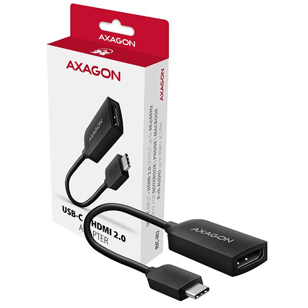 AXAGON RVC-HI2, USB-C -> HDMI 2.0 redukce /  adaptér, 4K/ 60Hz - obrázek produktu