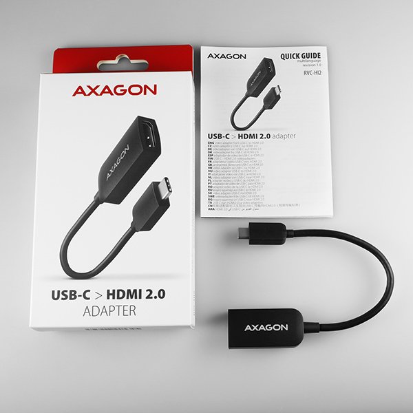 AXAGON RVC-HI2, USB-C -> HDMI 2.0 redukce /  adaptér, 4K/ 60Hz - obrázek č. 7