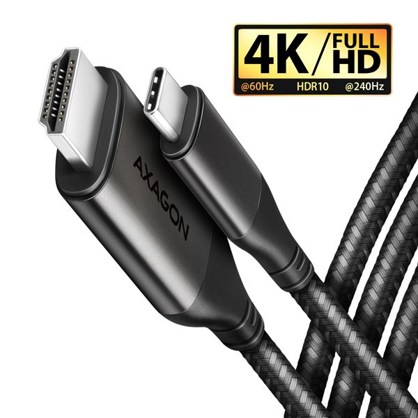AXAGON RVC-HI2MC, USB-C -> HDMI 2.0a redukce /  kabel 1.8m, 4K/ 60Hz HDR10 - obrázek produktu