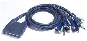 Aten 4-port KVM USB mini, audio, 1.8m kabely - obrázek produktu