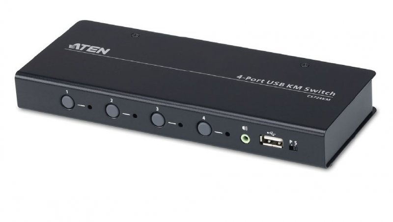 ATEN 4-port KM USB, audio, pouze klávesnice a myš - obrázek produktu