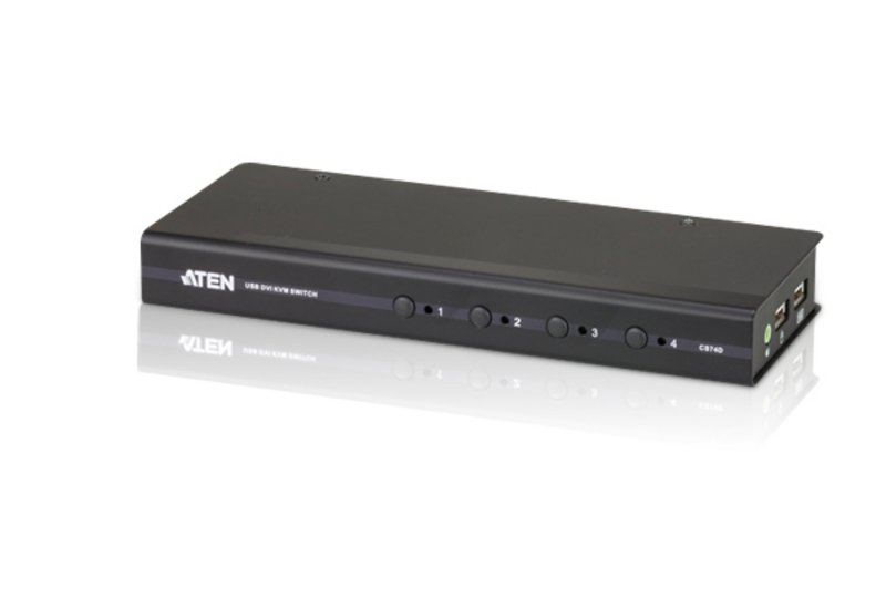 ATEN 4-port DVI KVM USB, audio 2.1, včetně kabelů - obrázek produktu