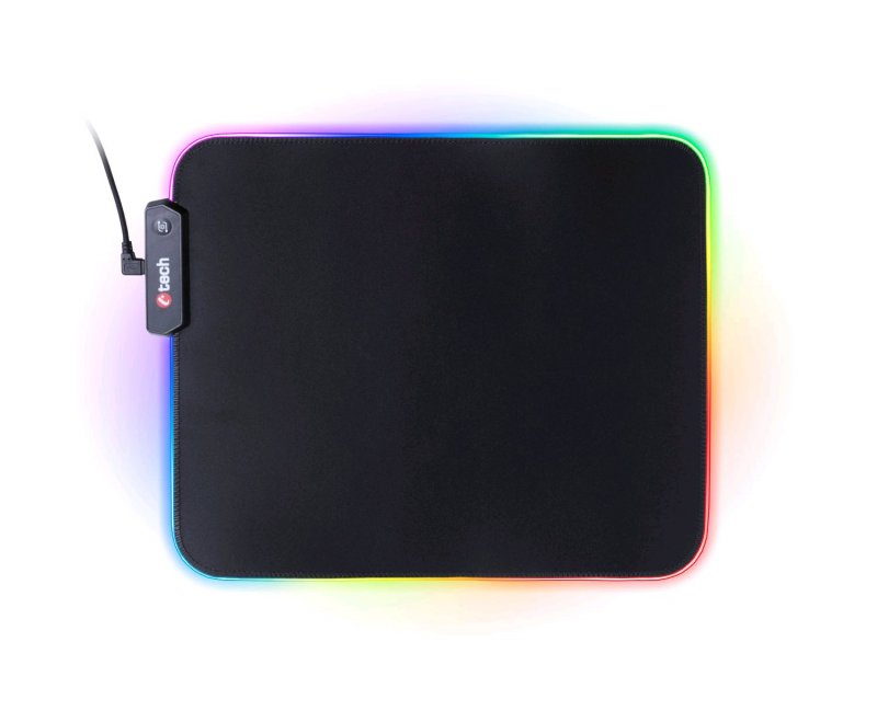 Herní podložka pod myš C-TECH ANTHEA LED (GMP-08), pro gaming, 7 barev podsvícení, USB - obrázek produktu