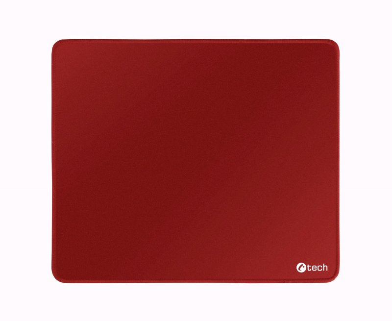 Podložka pod myš C-TECH MP-01, červená, 320x270x4mm, obšité okraje - obrázek produktu
