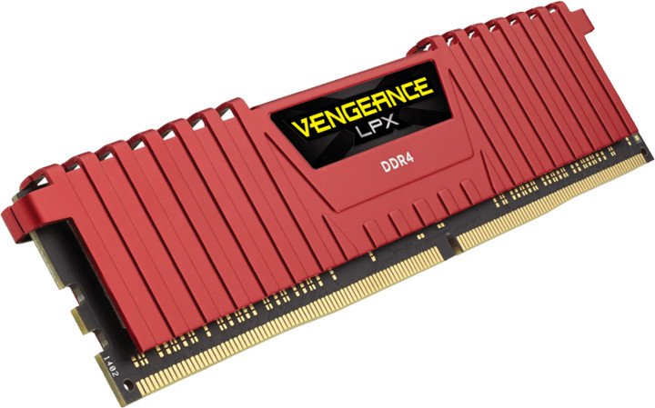Corsair Vengeance LPX/ DDR4/ 8GB/ 2666MHz/ CL16/ 1x8GB/ Red - obrázek produktu
