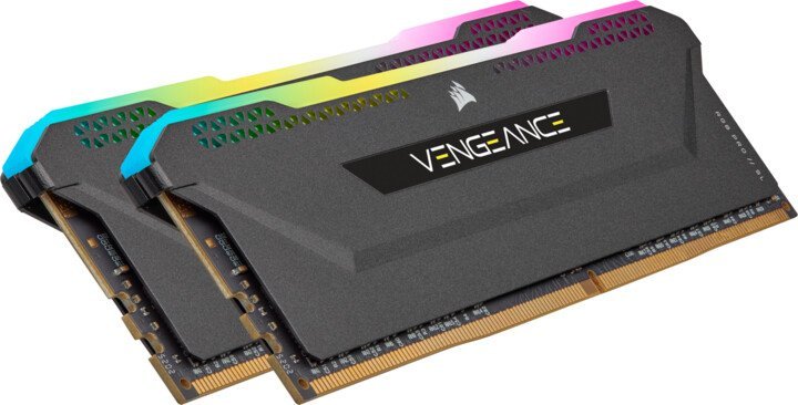 Corsair Vengeance RGB PRO SL/ DDR4/ 16GB/ 3200MHz/ CL16/ 2x8GB/ RGB/ Black - obrázek č. 1