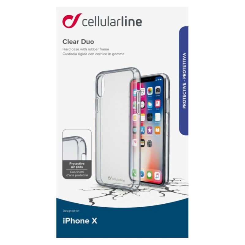 Cellularline kryt CLEAR DUO iPhone X - obrázek č. 3