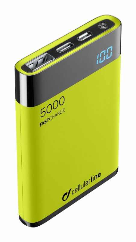 PB Cellularline Manta HD,5000 mAh,USB-C, zelená - obrázek produktu