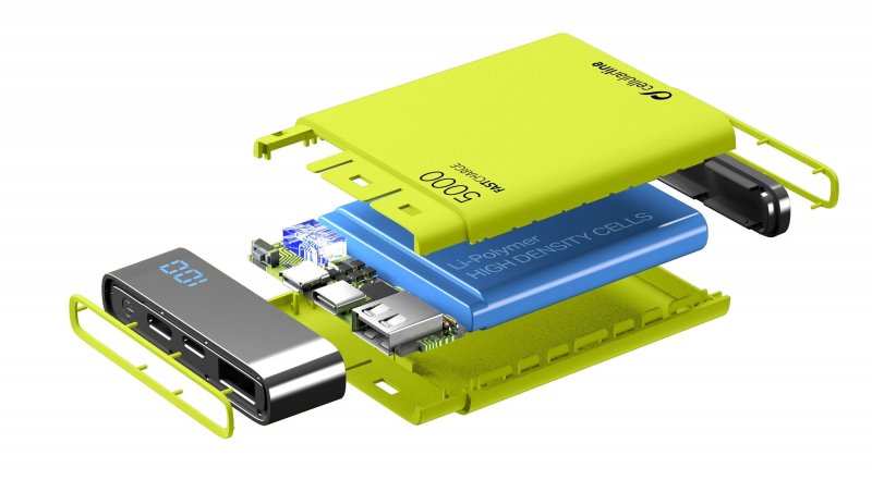 PB Cellularline Manta HD,5000 mAh,USB-C, zelená - obrázek č. 1