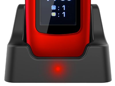 EVOLVEO EasyPhone FD, mobilní telefon pro seniory s nabíjecím stojánkem (červená barva) - obrázek č. 2