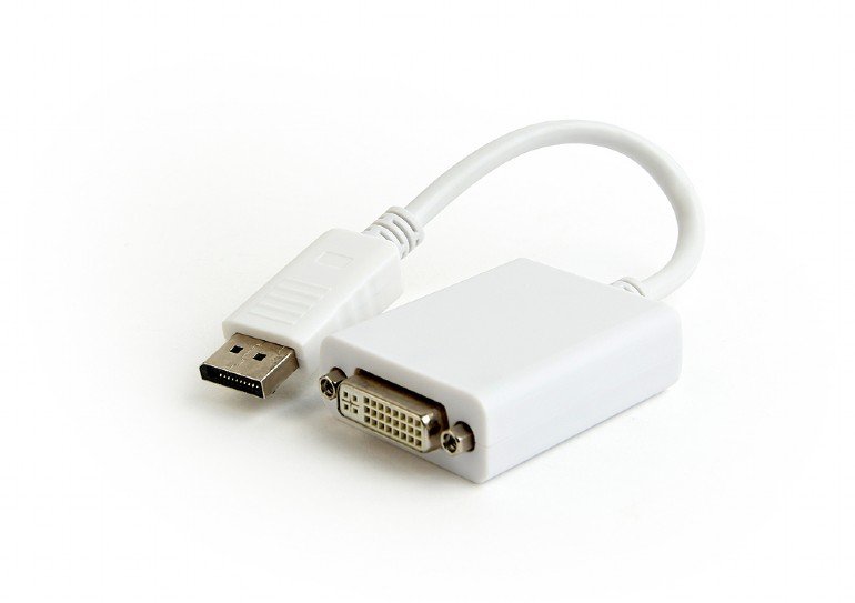 GEMBIRD Redukce DisplayPort v.1.2 to DVI-D, white, 0,1m, M/ F - obrázek produktu