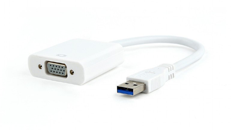 GEMBIRD USB 3.0 - VGA, M/ F, 15cm, bílý - obrázek produktu