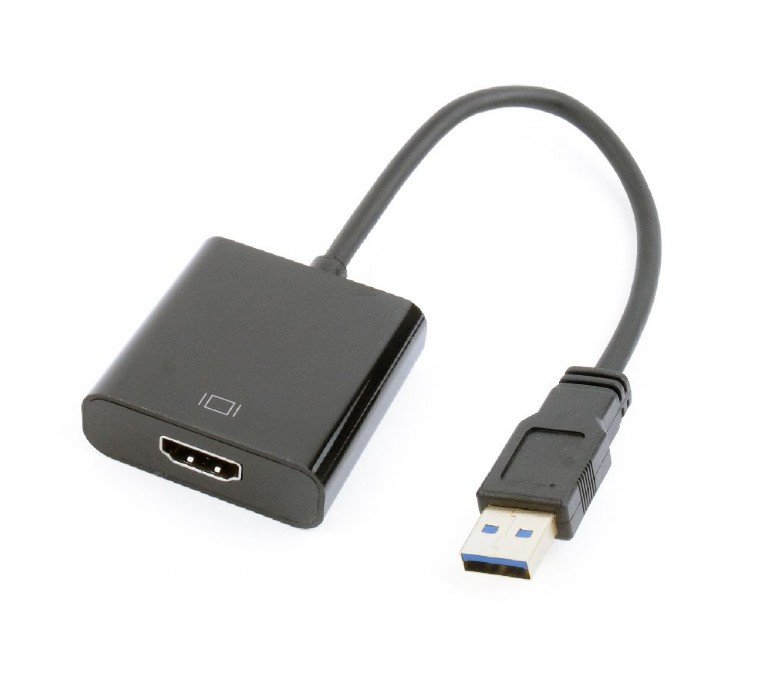 GEMBIRD Redukce USB 3.0 - HDMI, M/ F, 15cm, černý - obrázek produktu