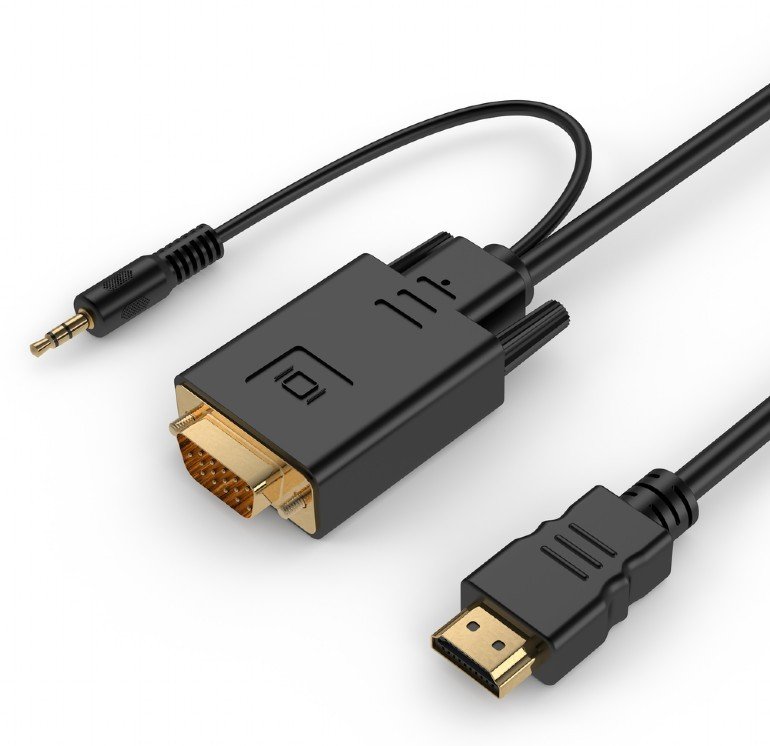 Gembird kabel HDMI - VGA+ mini Jack, 10m, černá - obrázek produktu