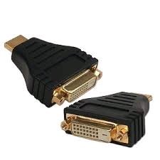 Kab. redukce HDMI na DVI, M/ F,zl. kontakty, černá - obrázek produktu
