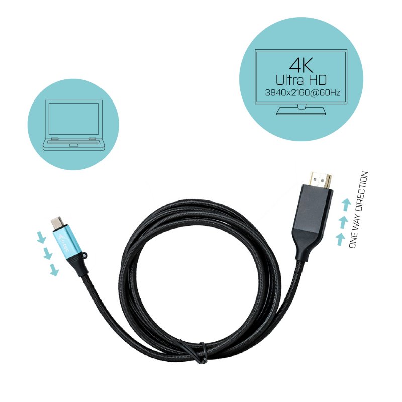 i-tec USB-C HDMI Cable Adapter 4K /  60Hz 200cm - obrázek č. 1