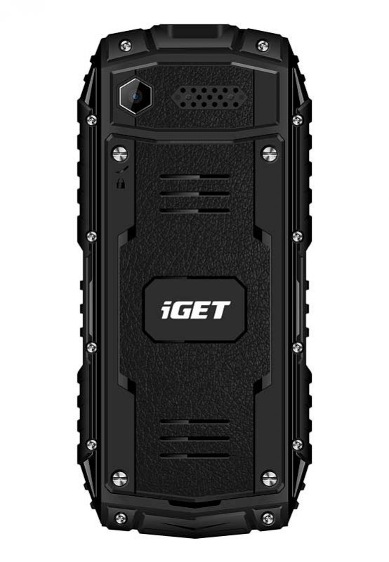 iGET Defender D10 Black - odolný telefon IP68, DualSIM, 2500 mAh, BT, powerbanka, svítilna, FM, MP3 - obrázek č. 2