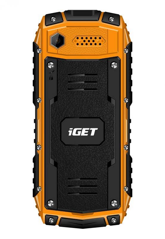 iGET Defender D10 Orange - odolný telefon IP68, DualSIM, 2500 mAh, BT, powerbanka, svítilna, FM, MP3 - obrázek č. 2