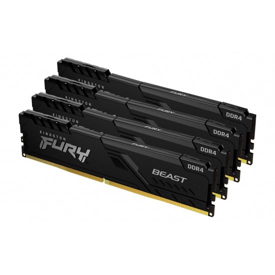 Kingston FURY Beast/ DDR4/ 16GB/ 3200MHz/ CL16/ 4x4GB/ Black - obrázek č. 1