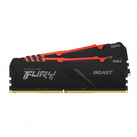 Kingston FURY Beast/ DDR4/ 16GB/ 2666MHz/ CL16/ 2x8GB/ RGB/ Black - obrázek produktu