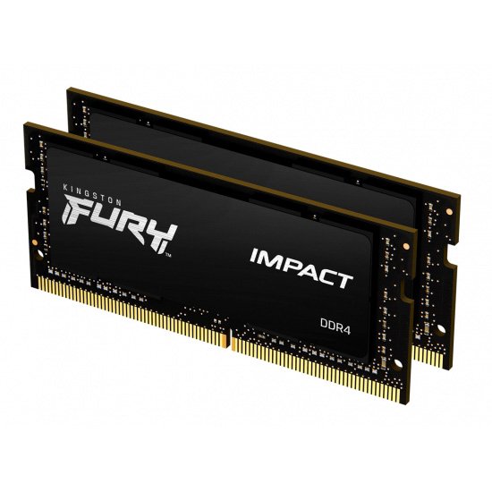 Kingston FURY Impact/ SO-DIMM DDR4/ 16GB/ 2666MHz/ CL15/ 2x8GB/ Black - obrázek č. 1