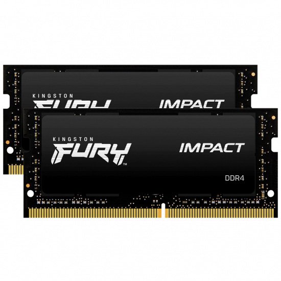 Kingston FURY Impact/ SO-DIMM DDR4/ 32GB/ 2666MHz/ CL16/ 2x16GB/ Black - obrázek produktu