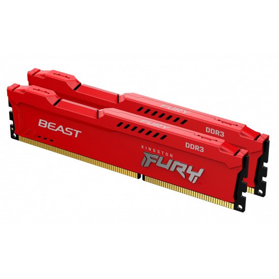 Kingston FURY Beast/ DDR3/ 16GB/ 1600MHz/ CL10/ 2x8GB/ Red - obrázek produktu