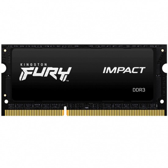 Kingston FURY Impact/ SO-DIMM DDR3L/ 8GB/ 1600MHz/ CL9/ 1x8GB/ Black - obrázek produktu