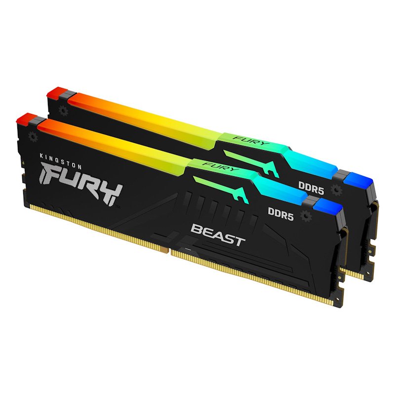 Kingston FURY Beast/ DDR5/ 32GB/ 5200MHz/ CL40/ 2x16GB/ RGB - obrázek produktu