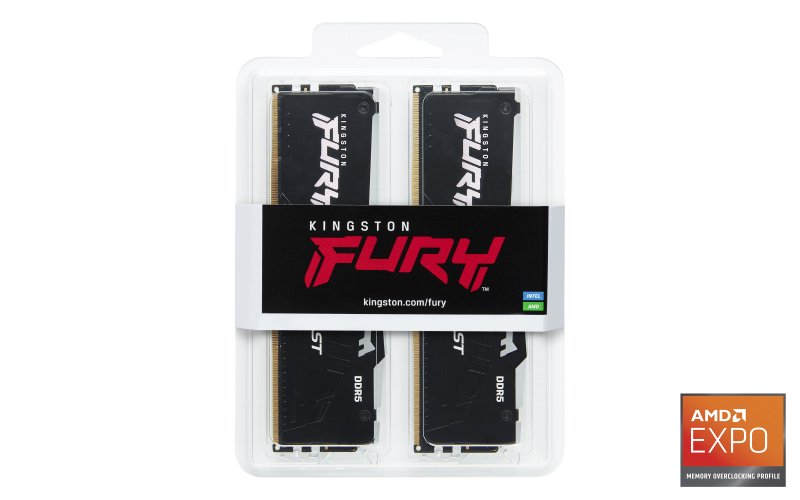 Kingston FURY Beast EXPO/ DDR5/ 32GB/ 5600MHz/ CL36/ 2x16GB/ RGB/ Black - obrázek č. 1