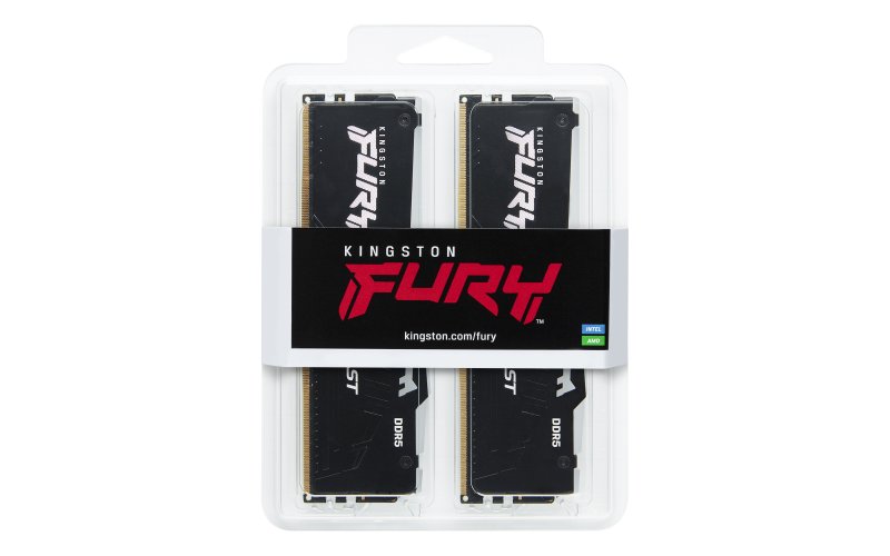 Kingston FURY Beast/ DDR5/ 64GB/ 6400MHz/ CL32/ 2x32GB/ RGB/ Black - obrázek produktu